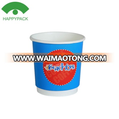 HAPPYPACK 2017 China Wholesale Disposable Environmental Friendly Good Quality Double Wall Cup 4oz hot coffee paper cup