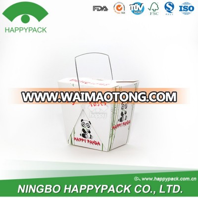 Wholesale good quality custom printed paper noodle boxes with wire handle