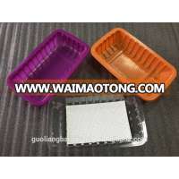 Seafoods And Frozen Food Industry Packaging Supermarket Display Plastic Food Box With Soaker Pad