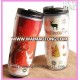 Double wall plastic cup with paper insert